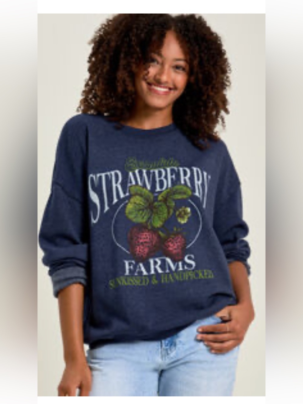 Altar’d State Strawberry Farms Graphic Sweatshirt NWT XL